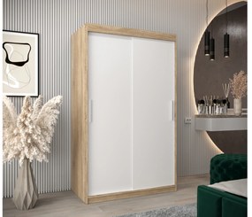 Ruhásszekrény 120 cm Toki (szonoma tölgy + matt fehér). 1064814
