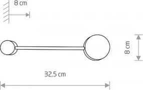 Fali Lámpa Fekete ORBIT