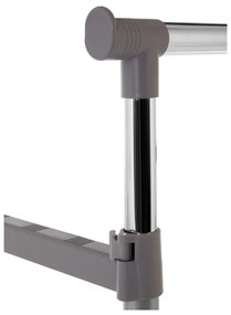 Ezüstszínű fém teleszkópos-gurulós ruhatartó állvány – Premier Housewares