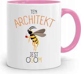 Rózsaszín Építész Bögre Darázs Ajándék fényképes nyomtatással