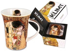 Porcelán bögre Klimt dobozban - 350ml - Klimt: A csók