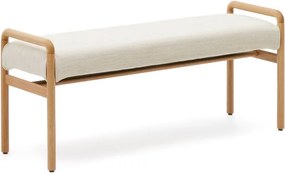 Krémszínű-natúr színű pad Macaret – Kave Home