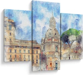 Kép - Santa Maria di Loreto temploma, Róma, Olaszország (90x60 cm)