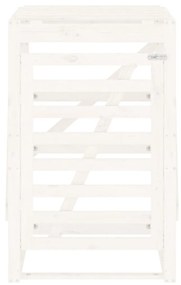 fehér tömör fenyőfa szemeteskuka tároló 84x90x128,5 cm