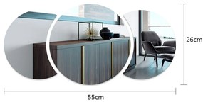 Falmatrica 26x26 cm Half-moon Mirror – Ambiance