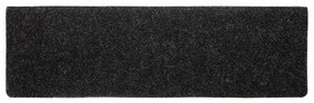 5 db fekete tűlyukasztott lépcsőszőnyeg 65x21x4 cm