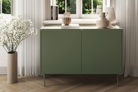 Desin 120 2D2SZ kétajtós fiókos komód polccal 120 2D2SZ - olíva / nagano-tölgy