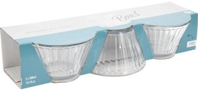 EH Stripes üvegtál készlet, 3 db, 300 ml