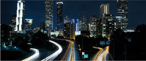 Éjszakai metropolisz képe (120x50 cm)