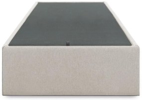 Bézs kárpitozott ágyneműtartós egyszemélyes ágy 90x190 cm Matters – Kave Home