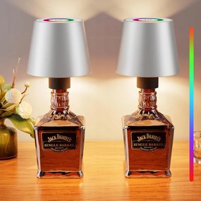 Vezeték Nélküli Asztali Lámpa 5200MAH Rgb Palackhoz Érintőképernyős Fém 2 db