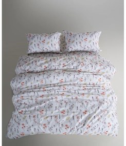 Fehér egyszemélyes renforcé pamut ágyneműhuzat 140x200 cm Floral Dance Autumn – Mila Home Luxury