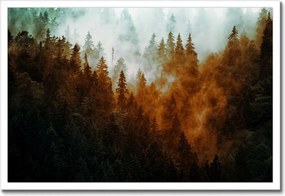 Poszter fehér keretben 60x40 Őszi táj Hegyek