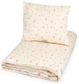 Világossárga-rózsaszín bio pamut gyerek ágyneműhuzat babaágyhoz 100x140 cm Bows – Cam Cam Copenhagen