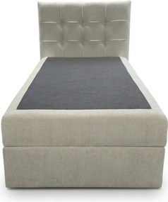 Kárpitozott boxspring ágy DIRELIS VIBE 90x200 cm krémszínű Matrac: Bonell rugós matrac