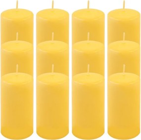 Gyertya készlet 11,5 cm Ø 6 cm 12 db sárga