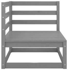 3 részes szürke tömör fenyőfa kerti ülőgarnitúra