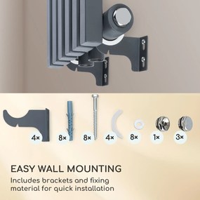 Besoa Delgado, radiátor, 120 x 25, 508 W, meleg víz, 1/2 ", 4 - 10 m², szürke