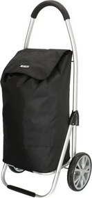 Fekete prémium bevásárlókocsi kerekeken „Aluman”