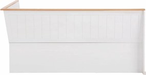 Silas fehér sarokpad tömör borovi fenyőből - Støraa