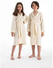 Krémszínű muszlin gyerek fürdőköpeny 9-10 év Muslin – Foutastic