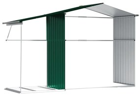 zöld horganyzott acél kerti fészer 277 x 192,5 x 179 cm