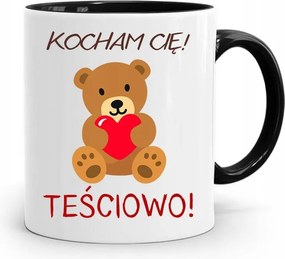 Fekete Bögre Anyósnak Szeretlek Anyós! fényképes nyomattal