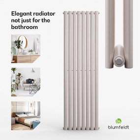Blumfeldt Tallheo, 41 x 160, radiátor, fürdőszoba radiátor, csőradiátor, 1472 W, melegvizes, 1/2