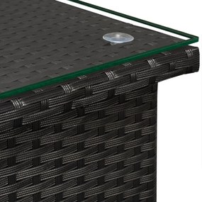 Casaria® Rattan asztal / teásasztal - 50 x 50 x 45 cm