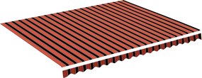 vidaXL narancssárga és barna csere napellenző ponyva 4,5 x 3,5 m