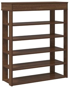 barna tölgyszínű szerelt fa cipőtartó 80x30x98 cm