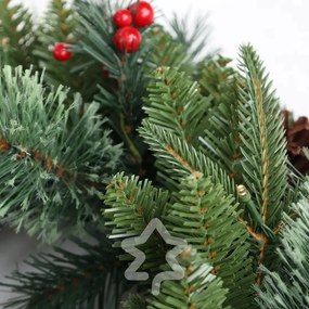 Karácsonyi koszorú Díszített 50 LED 60 cm