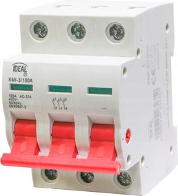 Fő leválasztó kapcsoló, 3 pólusú, 100A