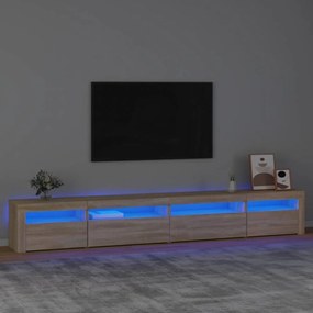Sonoma-tölgy színű tv-szekrény led-lámpákkal 270x35x40 cm