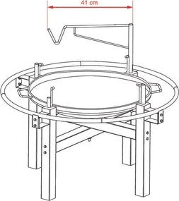 Avenberg KENTUCKY Multifunkciós tűzrakóhely + grill elektromos tűvel
