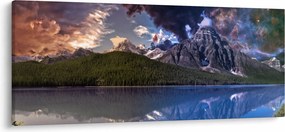 A tó és a hegyek képe (120x50 cm)