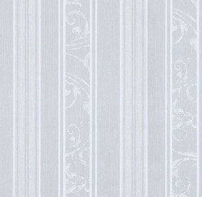 Fali tapéta ezüst csíkok +dísz 42120-20
