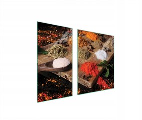 Üveg Tűzhelyvédő Főzőlap 90x52 Fűszerek Edzett Üveg