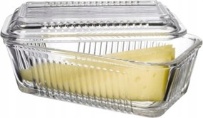 Vajtartó 17x10 CM Üveg Vajtartó Fedéllel Üveg Vajtartó