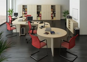 Íróasztal, tölgy sonoma, TEMPO ASISTENT NEW 021 PI