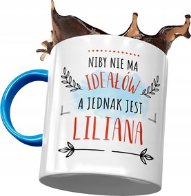 Kék Bögre Liliána Barátnő Feleség Ajándék Nyomtatott Fotóval