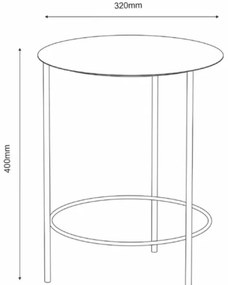 Virágállvány 40x32 cm arany színben