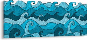 Kép - absztrakció, tenger (120x50 cm)