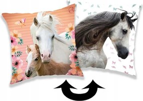 Flitteres párnahuzat 40x40 3D Ló 1187 lovacska