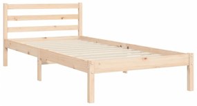 tömör fa ágykeret fejtámlával 90 x 200 cm