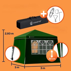 Deuba Capri kerti pavilon 3x3 m - 4 oldalfal - zöld