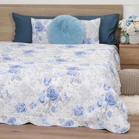 4Home Ágytakaró Roses in blue, 220 x 240 cm + 2x40 x 40 cm