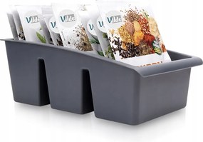 Fűszertartó Tasak Fiókos Tároló Szürke Állvány