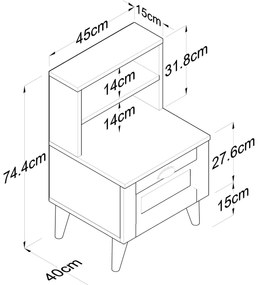 Éjjeliszekrény BD105 - 2785