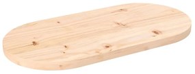 tömör fenyőfa ovális asztallap 80x40x2,5 cm